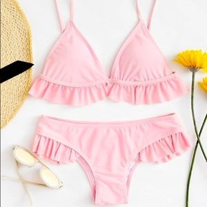 SHEIN Pink Ruffle Bikini
